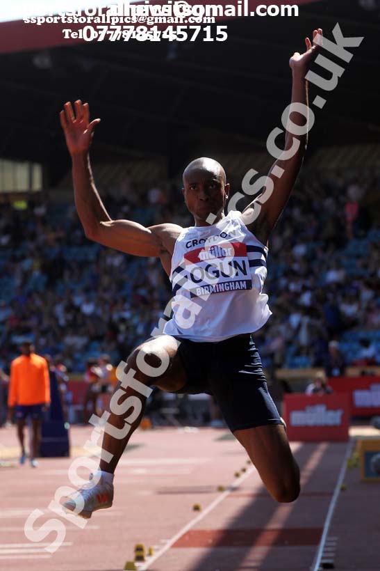 Mens long jump, 2019 Muller British Championships, Alexander Stadium, Birmingham. Photo: David T. Hewitson/Sports for All Pics